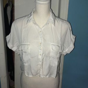 Crop top button up